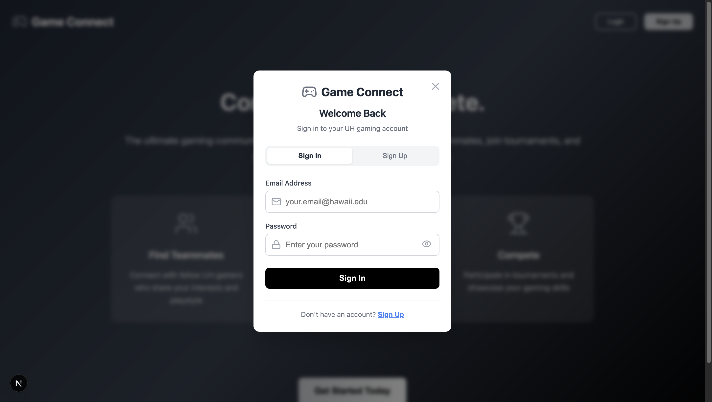 Login Page