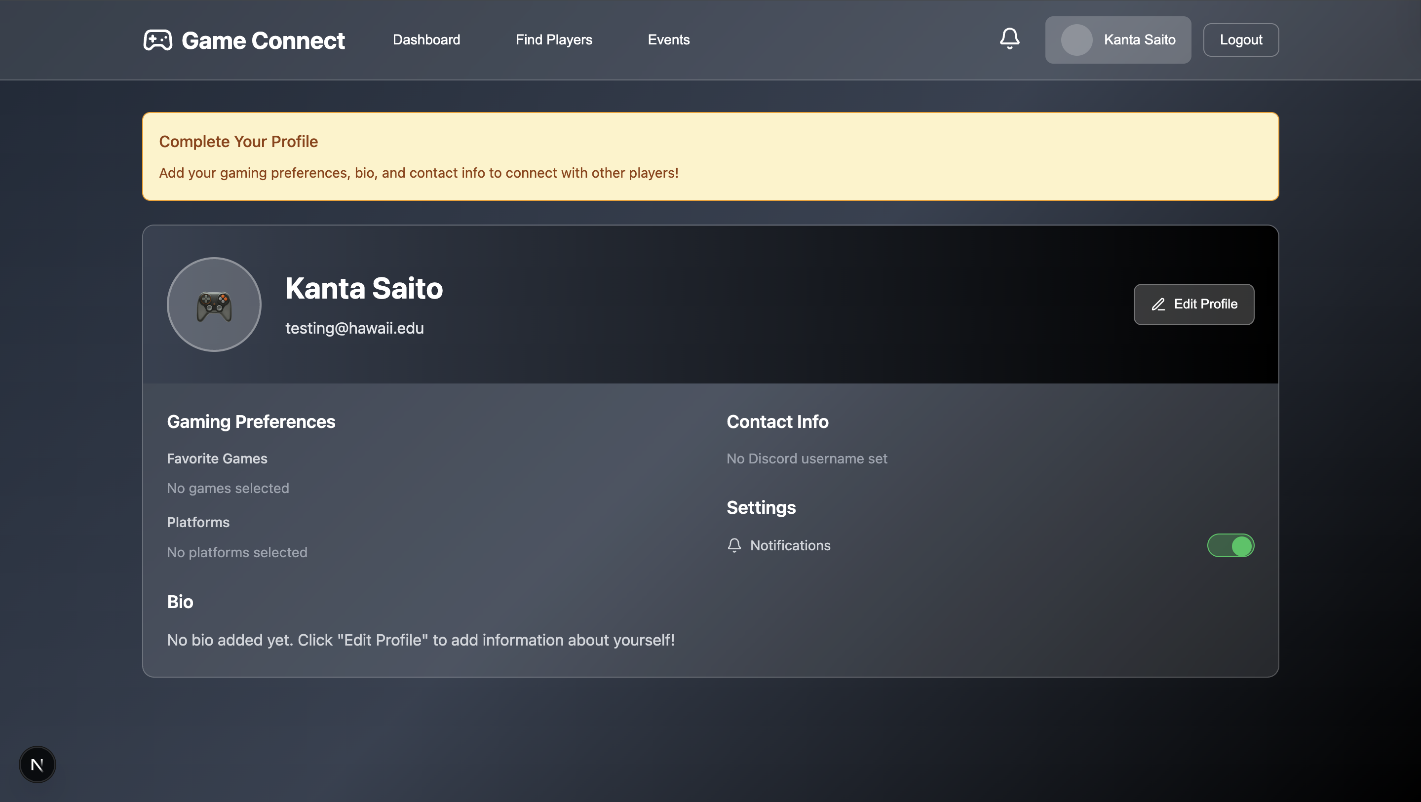 User Profile